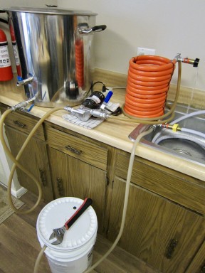 The new pump head and CFC set up for testing.